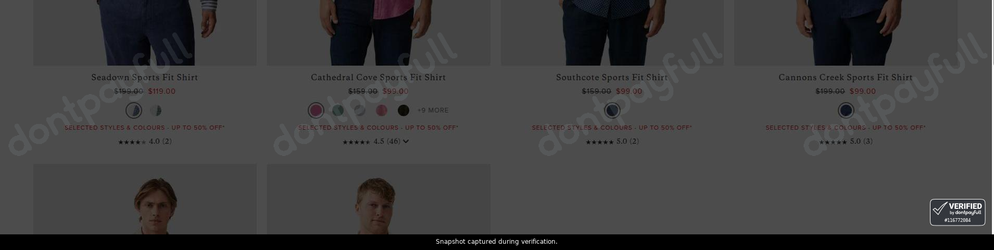 Snapshot of Rodd & Gunn promo: 'Save up to $100 on Selected Shirts' - captured during verification by DontPayFull on 15-Jun-2026.