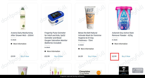 Snapshot of AYP Healthcare promo: 'Personal Care Items from £2.99' - captured during verification by DontPayFull on 20-Jun-2026.