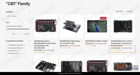 Snapshot of Biqu promo: 'Up to 95% Off The CB1 Family' - captured during verification by DontPayFull on 03-Jul-2026.