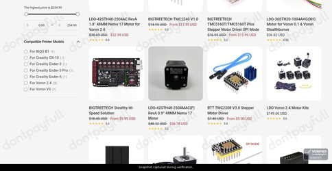 Snapshot of Biqu promo: 'Save up to 45% on 3D Printer Motors & Drivers' - captured during verification by DontPayFull on 27-Sep-2026.