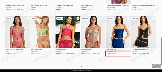 Snapshot of Blackbough Swim promo: 'Up to 50% Off Tanks & Tees' - captured during verification by DontPayFull on 29-Jun-2026.