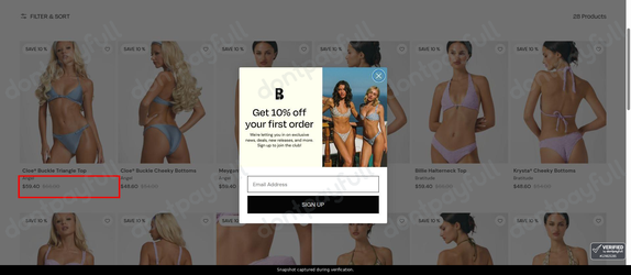 Snapshot of Blackbough Swim promo: 'Up to 10% Off Bratz Styles' - captured during verification by DontPayFull on 29-Jun-2026.