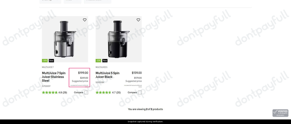 Snapshot of Braun promo: 'Up to $50 Off MultiJuice Spin Juicers' - captured during verification by DontPayFull on 16-Aug-2026.