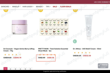 Snapshot of Stylevana promo: 'Up to 85% Off Best Sellers' - captured during verification by DontPayFull on 31-Jul-2026.
