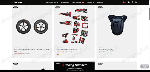 Snapshot of YozmaSport promo: 'Up to 30% Off Electric Bike Accessories' - captured during verification by DontPayFull on 30-Jun-2026.