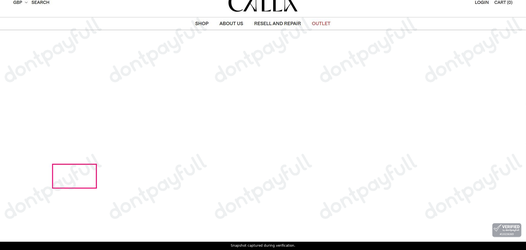 Snapshot of Calla Shoes promo: 'Enjoy Up to 50% Off Top-rated Shoes' - captured during verification by DontPayFull on 29-Sep-2026.