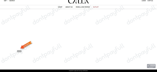 Snapshot of Calla Shoes promo: 'Up to 50% Off Comfortable Wedding Guest Shoes' - captured during verification by DontPayFull on 29-Sep-2026.