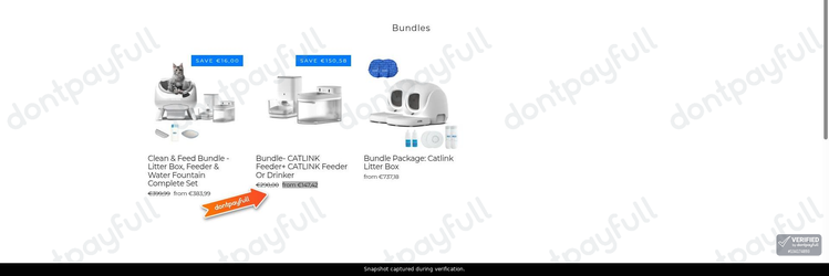 Snapshot of CATLINK promo: 'Up to 50% Off Bundles' - captured during verification by DontPayFull on 26-Oct-2026.