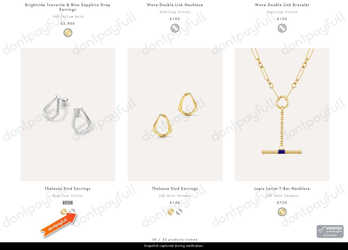 Snapshot of Dinny Hall promo: 'Discover New Jewellery Designs from Just £110' - captured during verification by DontPayFull on 01-Oct-2026.