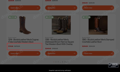 Snapshot of D & D Outfitters promo: 'Enjoy Up to $200 Off Western Boots for Men' - captured during verification by DontPayFull on 02-Jul-2026.
