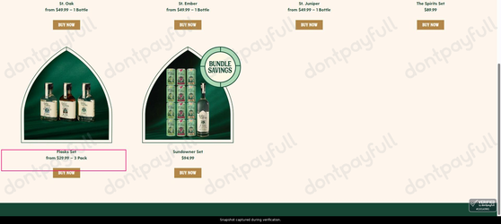 Snapshot of Little Saints promo: 'Discover Alcohol-free Spirits from $29' - captured during verification by DontPayFull on 26-Sep-2026.