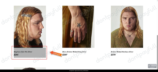 Snapshot of Magliano promo: 'Jewelry Starting from $291' - captured during verification by DontPayFull on 27-Sep-2026.