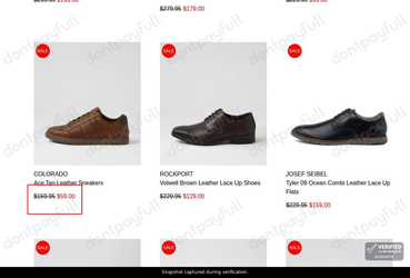 Snapshot of Mountfords promo: 'Up to 65% Off Men's Sale Footwear' - captured during verification by DontPayFull on 18-Jun-2026.