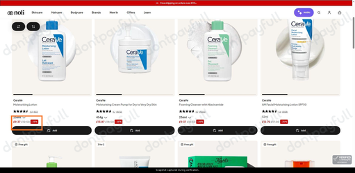Snapshot of Noli promo: 'Get up to 25% Off Best-selling Beauty Products' - captured during verification by DontPayFull on 27-Sep-2026.