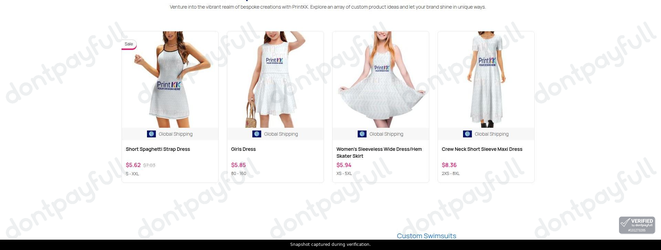 Snapshot of PrintKK promo: 'Up to 20% Off All-Over Print Dresses' - captured during verification by DontPayFull on 14-Aug-2026.