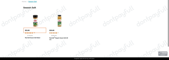Snapshot of Redmont Life promo: 'Shop Organic Seasonings from $12' - captured during verification by DontPayFull on 02-Jul-2026.
