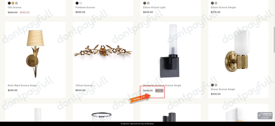 Snapshot of Regina Andrew promo: 'Save up to 75% on Select Wall Fixtures' - captured during verification by DontPayFull on 29-Sep-2026.