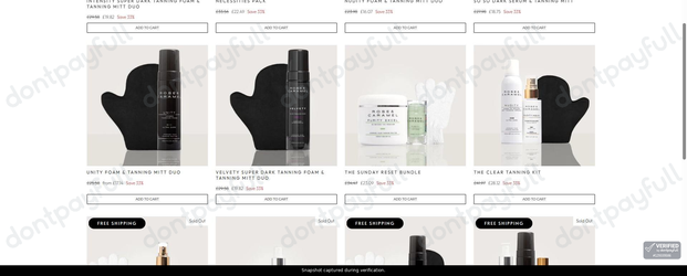 Snapshot of Rose & Caramel promo: 'Save up to 33% on Self-tan Kits' - captured during verification by DontPayFull on 03-Jul-2026.