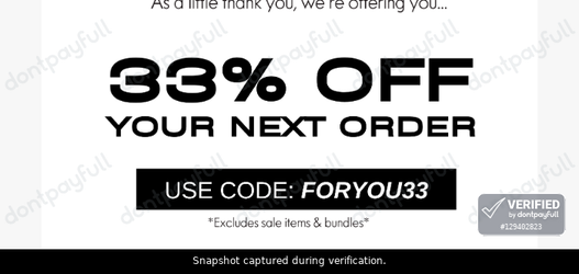 Verification proof for FORYOU33