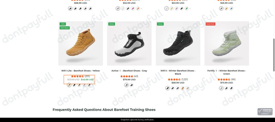Snapshot of Saguaro promo: 'Up to 25% Off Training Shoes' - captured during verification by DontPayFull on 21-Jul-2026.