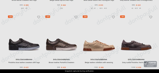 Snapshot of Symbol Fashion promo: 'Save up to 60% on Dolce&Gabbana Shoes for Men' - captured during verification by DontPayFull on 17-Jun-2026.