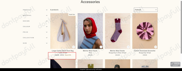 Snapshot of TBCO promo: 'Up to 60% Off Accessories' - captured during verification by DontPayFull on 09-Sep-2026.