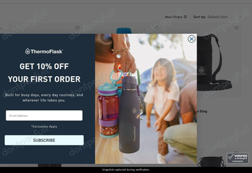 Snapshot of ThermoFlask promo: 'Shop ThermoFlask Accessories Starting at $3.99' - captured during verification by DontPayFull on 18-Jul-2026.