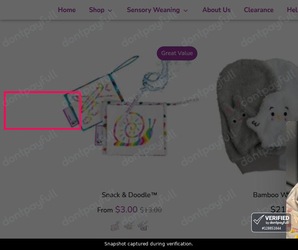 Snapshot of Tidy Tot promo: 'Up to $10 Off Weaning Accessories' - captured during verification by DontPayFull on 08-Jun-2026.