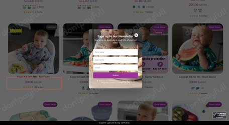 Snapshot of Tidy Tot promo: 'Up to 55% Off Clearance Items' - captured during verification by DontPayFull on 08-Jun-2026.