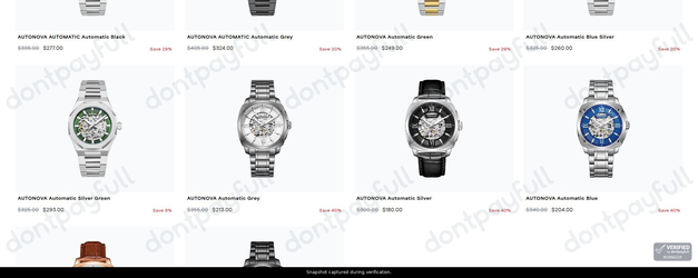 Snapshot of Tornado Store USA promo: 'Enjoy Up to 40% Off Select Autonova Timepieces' - captured during verification by DontPayFull on 24-Oct-2026.