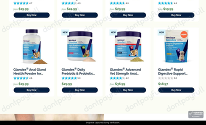Snapshot of Vetnique promo: 'Shop Digestive Support for Dogs Starting at $18' - captured during verification by DontPayFull on 07-Sep-2026.
