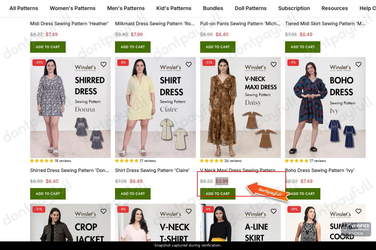 Snapshot of Winslet's promo: 'Up to 50% Off Women's Plus Size Sewing Patterns' - captured during verification by DontPayFull on 30-Sep-2026.